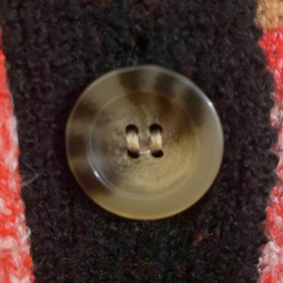 BP Nordstrom NWT Cropped Cardigan Button Down Stripe Red Black Sz XS V Neck Knit - Picture 7 of 10